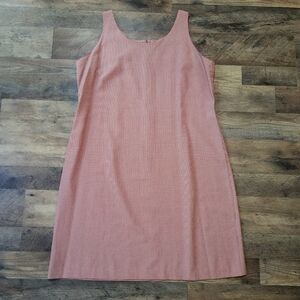 Women's Red Gingham Fitted Zip-Up Dress Size XL